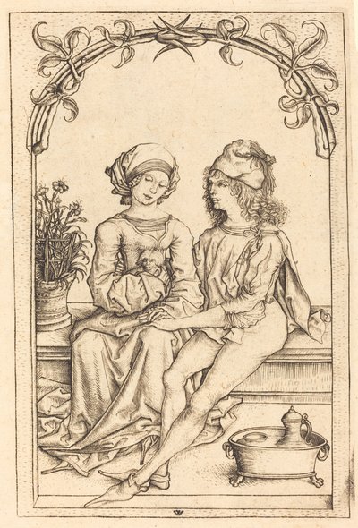 The Lovers by Wenzel von Olmutz after Master of the Housebook