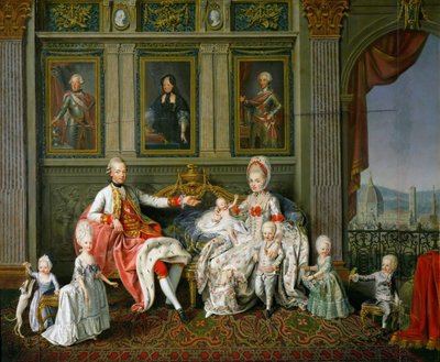Leopold I, Grand Duke of Tuscany with His Wife Maria Luisa and Their Children by Werlin