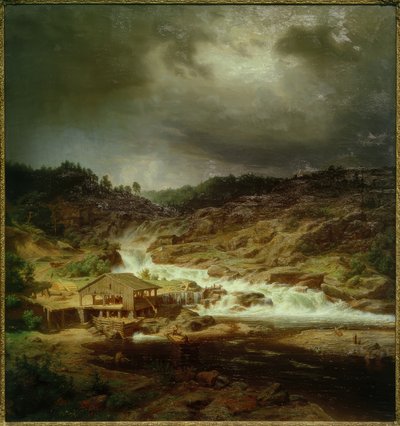 W. Holmberg, The Kyrö Waterfall by Werner Holmberg