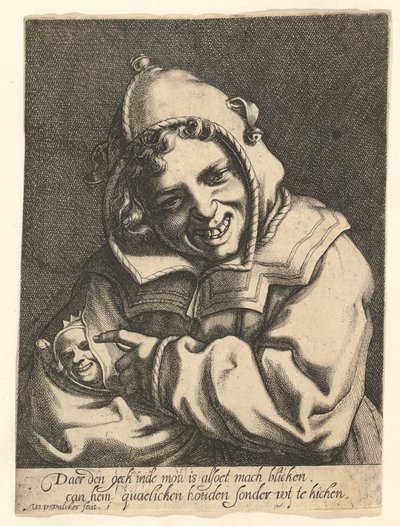Laughing Fool by Werner Jacobsz. van den Valckert
