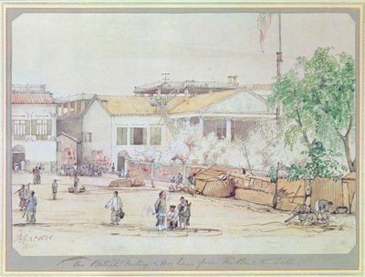 The British Factory on Hog Lane, Canton, 1838 by Werner Varnham