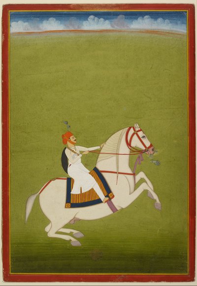 Mounted Rajput by West Indian School