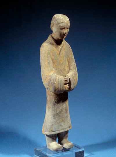 Chinese Art: Lady Making Offerings; Burial Terracotta from the Han Period. Paris, Musee Cernuschi by Western Han Dynasty Chinese School