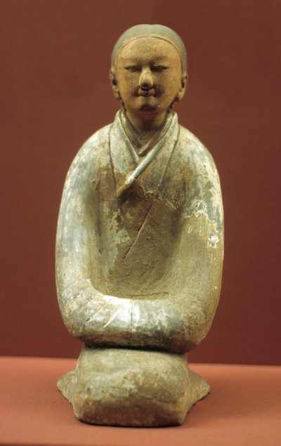Woman Sitting on Her Heels, 206 BC-8 AD by Western Han Dynasty Chinese School