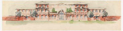Hearst School for Girls: The Elevation of the Main Building by Whitney Warren Jr.