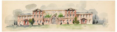 Hearst School for Girls: The Elevation of the Main Building by Whitney Warren Jr.