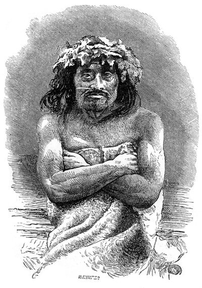 Indigenous Person of Vancouver Island, British Columbia by Whymper