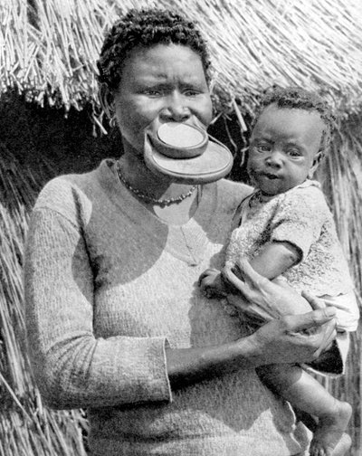 A Woman from the Sara-Kaba Tribe, Congo Republic, Africa by Wide World Photos