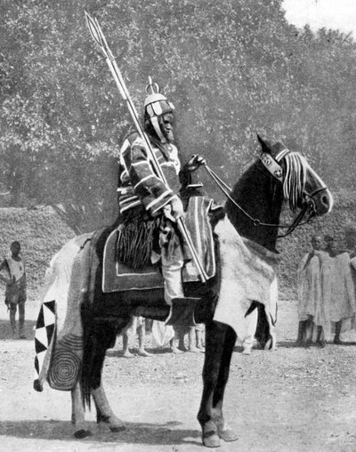 Royal bodyguard in ancient armour, northern Nigeria by Wide World Photos
