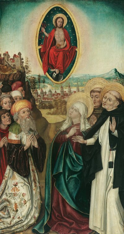Vision of St. Dominic of Christ with the Three Lances by Wiener Maler (Umkreis Meister des Schottenaltars)