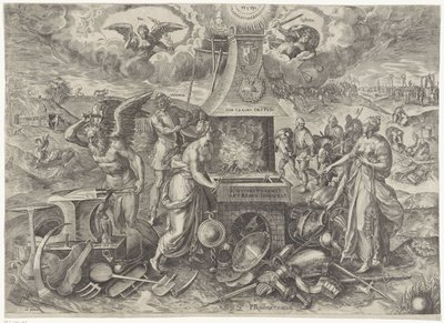 The Power of Peace, 1577 (title on object) Allegories on the Renewed Period of Peace in the Netherlands (series title) by Wierix