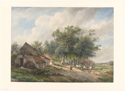 Landscape with Farms and Cattle by Wijnand Nuijen