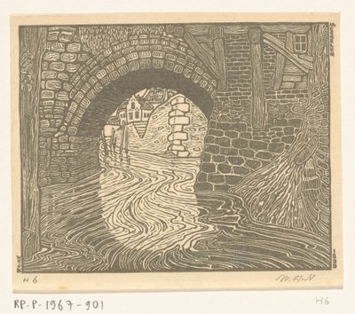 Bridge in Mechelen by Wijnand Otto Jan Nieuwenkamp (signed by artist)