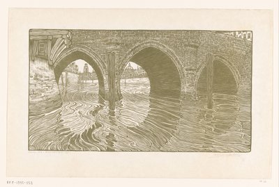 Bridge in Mechelen by Wijnand Otto Jan Nieuwenkamp (signed by artist)