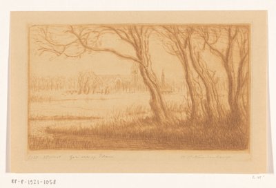 View of Edam by Wijnand Otto Jan Nieuwenkamp (signed by artist)