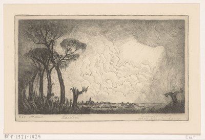 View of Haarlem by Wijnand Otto Jan Nieuwenkamp (signed by artist)