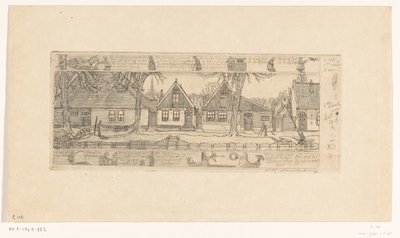 The peasant neighborhood, Edam by Wijnand Otto Jan Nieuwenkamp (signed by artist)