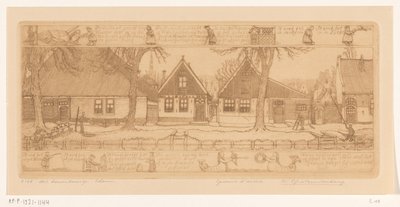 The Peasant Neighborhood, Edam by Wijnand Otto Jan Nieuwenkamp (signed by artist)