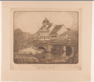 The Office Building of the Firm Sluyters & Co. Kali Besar Batavia by Wijnand Otto Jan Nieuwenkamp (signed by artist)