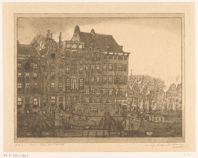 Houses on Prins Hendrikkade in Amsterdam by Wijnand Otto Jan Nieuwenkamp (signed by artist)