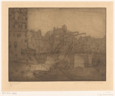 Montelbaanstoren, Amsterdam by Wijnand Otto Jan Nieuwenkamp (signed by artist)