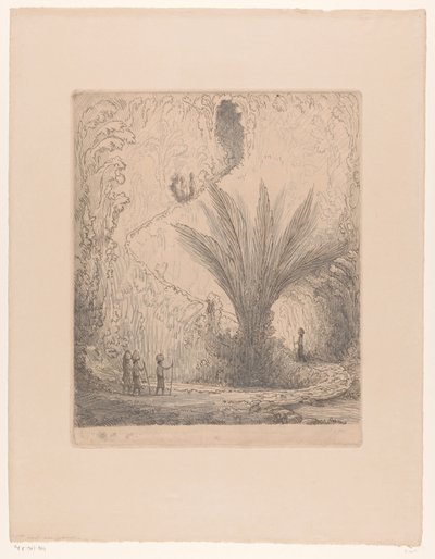Overgrown Mountain Slope with Women Carrying Goods on Their Heads by Wijnand Otto Jan Nieuwenkamp