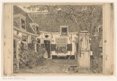 Courtyard of Loo in Haarlem by Wijnand Otto Jan Nieuwenkamp