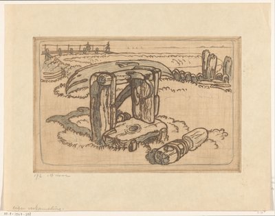Wooden Capstan at a Shipyard in Volendam by Wijnand Otto Jan Nieuwenkamp