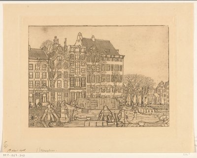 Houses on Prins Hendrikkade in Amsterdam by Wijnand Otto Jan Nieuwenkamp