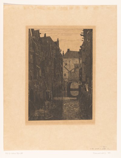 Houses on the Voorstraatshaven in Dordrecht Dordrecht, six etchings by W.O.J. Nieuwenkamp and J.M. Graadt van Roggen (original series title) by Wijnand Otto Jan Nieuwenkamp