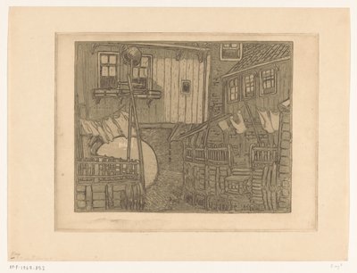 Houses at the Harbor of Enkhuizen by Wijnand Otto Jan Nieuwenkamp