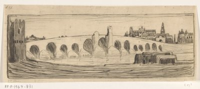 Roman Bridge Over the Guadalquivir in Córdoba by Wijnand Otto Jan Nieuwenkamp