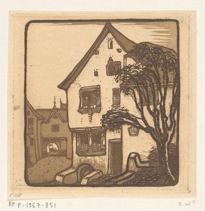 Street in a city on the Moselle by Wijnand Otto Jan Nieuwenkamp