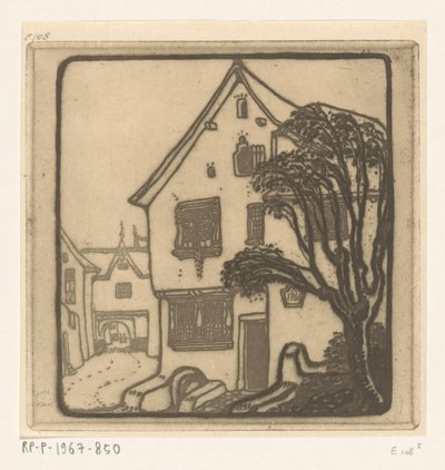 Street in a Town on the Moselle by Wijnand Otto Jan Nieuwenkamp