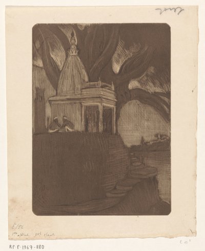 Temple in Benares at Evening by Wijnand Otto Jan Nieuwenkamp