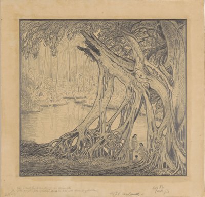 Tropical Forest with Bathers by Wijnand Otto Jan Nieuwenkamp