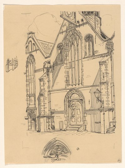 Western Facade of the Noorderkerk in Hoorn by Wijnand Otto Jan Nieuwenkamp
