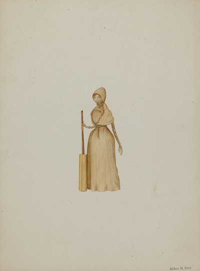 Corn Husk Doll by Wilbur M Rice