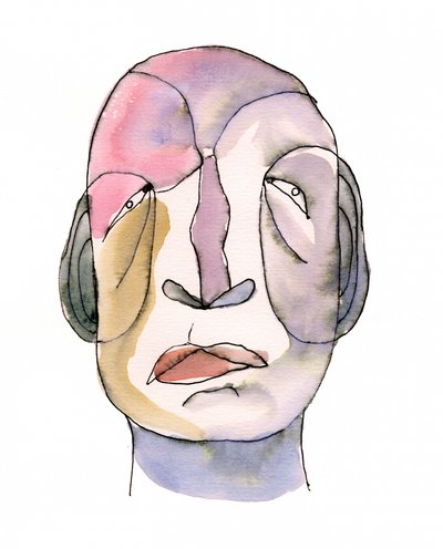 Abstract Pensive Face by Wildemar Doomgriever