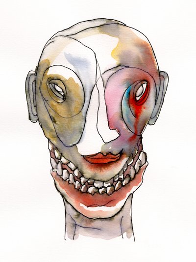 Distorted Grin Portrait by Wildemar Doomgriever