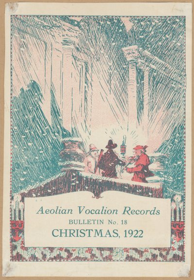 Vocalion Records Bulletin, Christmas, 1922 by Wilfred Fryer, Curtis Advertising Agency
