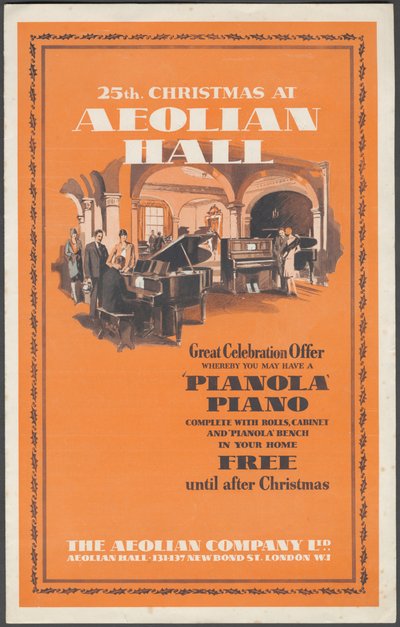 Aeolian Company Pianolas by Wilfred Fryer