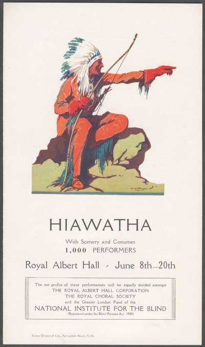 Hiawatha Theatre Advertisement by Wilfred Fryer