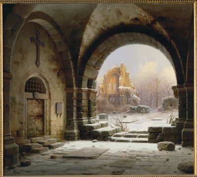 Ruins of the Abbey of Heisterbach, Rhineland by Wilhehm Steuerwaldt