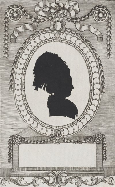 Silhouette of Gräfin Enzenberg, Stiftsfräulein by Wilhelm Ackermann