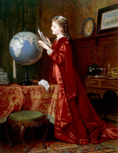 Far away places, by Wilhelm Amberg, oil on canvas, Germany by Wilhelm Amberg