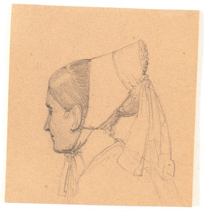 Head of a Young Woman. Profile to the Left by Wilhelm Bendz