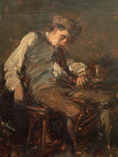 Sleeping Drinker by Wilhelm Busch