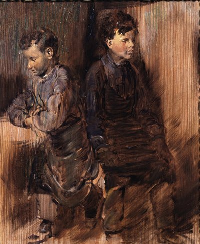 Two Young Shoemakers by Wilhelm Busch