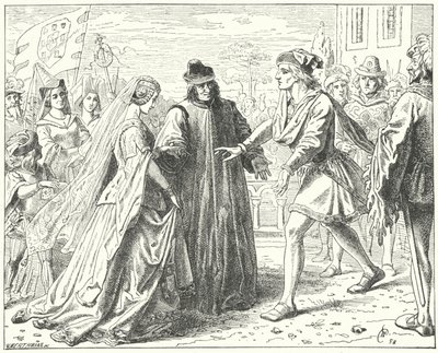 The Holy Roman Emperor Frederick III Meeting His Fiancee, Eleanor of Portugal, at Siena by Wilhelm Camphausen